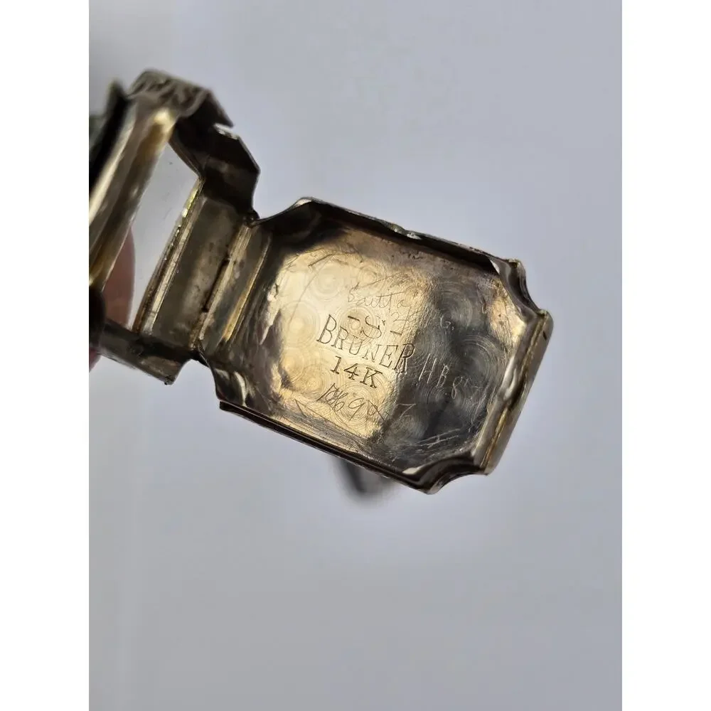 Altair 14k white gold ladies mechanical watch Jos. Boillat 17j Wind-Up Working